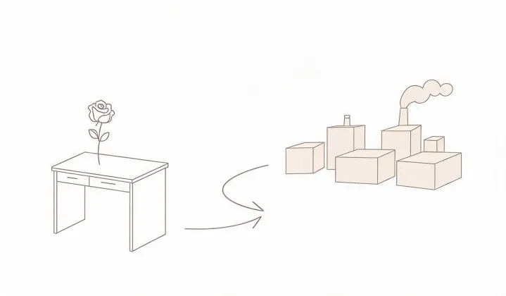 Illustration of a written lace front wig sourcing route, not a street map